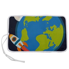 Spaceship-design Pen Storage Case (l) by Salman4z