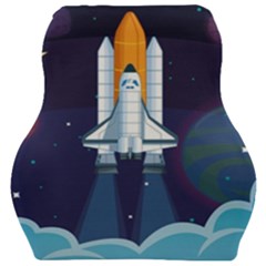 Spaceship-milkyway-galaxy Car Seat Velour Cushion  by Salman4z