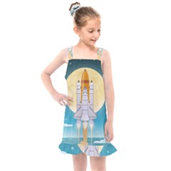Space-exploration-illustration Kids  Overall Dress by Salman4z