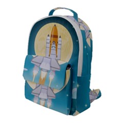 Space-exploration-illustration Flap Pocket Backpack (large) by Salman4z