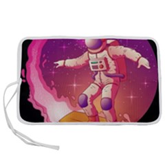Astronaut-spacesuit-standing-surfboard-surfing-milky-way-stars Pen Storage Case (m) by Salman4z