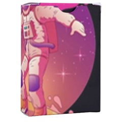 Astronaut-spacesuit-standing-surfboard-surfing-milky-way-stars Playing Cards Single Design (rectangle) With Custom Box by Salman4z