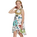Seamless-pattern-vector-with-funny-robots-cartoon Kids  Frill Swing Dress View2