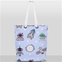 Seamless-pattern-with-space-theme Full Print Rope Handle Tote (Small) View1
