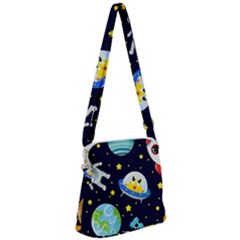Space-seamless-pattern   - Zipper Messenger Bag by Salman4z