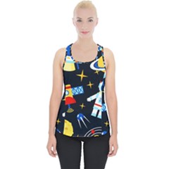 Space Seamless Pattern Piece Up Tank Top by Salman4z