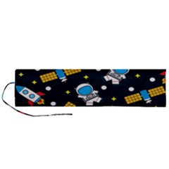 Seamless-adventure-space-vector-pattern-background Roll Up Canvas Pencil Holder (l) by Salman4z