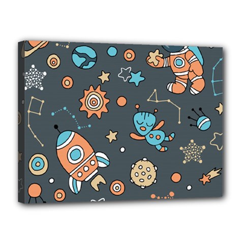 Space-seamless-pattern Canvas 16  X 12  (stretched) by Salman4z