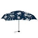 White-robot-blue-seamless-pattern Mini Folding Umbrellas View3