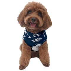 White-robot-blue-seamless-pattern Dog Sweater by Salman4z