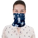 White-robot-blue-seamless-pattern Face Covering Bandana (Adult) View1