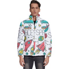 Space-cosmos-seamless-pattern-seamless-pattern-doodle-style Men s Puffer Bubble Jacket Coat by Salman4z