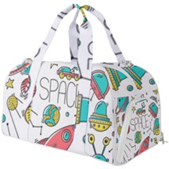 Space-cosmos-seamless-pattern-seamless-pattern-doodle-style Burner Gym Duffel Bag by Salman4z