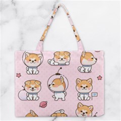 Set-kawaii-smile-japanese-dog-akita-inu-cartoon Zipper Medium Tote Bag by Salman4z