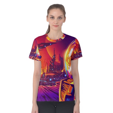 Far-future-human-colonization Women s Cotton Tee by Salman4z