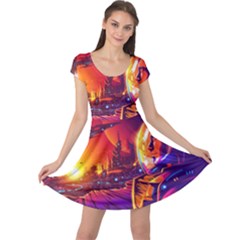 Far-future-human-colonization Cap Sleeve Dress by Salman4z