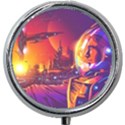 Far-future-human-colonization Mini Round Pill Box View1