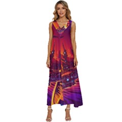Far-future-human-colonization V-neck Sleeveless Loose Fit Overalls by Salman4z