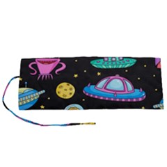 Seamless-pattern-with-space-objects-ufo-rockets-aliens-hand-drawn-elements-space Roll Up Canvas Pencil Holder (s) by Salman4z