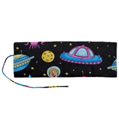 Seamless-pattern-with-space-objects-ufo-rockets-aliens-hand-drawn-elements-space Roll Up Canvas Pencil Holder (m) by Salman4z
