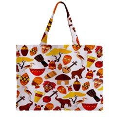 Africa-jungle-ethnic-tribe-travel-seamless-pattern-vector-illustration Zipper Mini Tote Bag by Salman4z