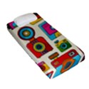 Retro-cameras-audio-cassettes-hand-drawn-pop-art-style-seamless-pattern Fitted Sheet (Single Size) View2