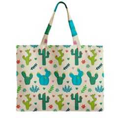 Cactus-succulents-floral-seamless-pattern Zipper Mini Tote Bag by Salman4z
