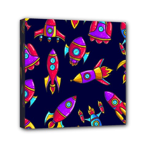 Space-patterns Mini Canvas 6  X 6  (stretched) by Salman4z