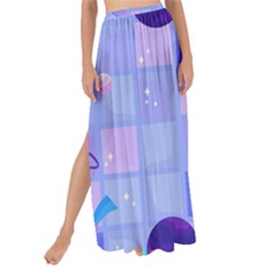 Seamless-pattern-pastel-galaxy-future Maxi Chiffon Tie-up Sarong by Salman4z