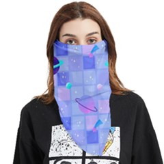Seamless-pattern-pastel-galaxy-future Face Covering Bandana (triangle) by Salman4z