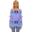 Seamless-pattern-pastel-galaxy-future Off Shoulder Chiffon Pocket Shirt View1