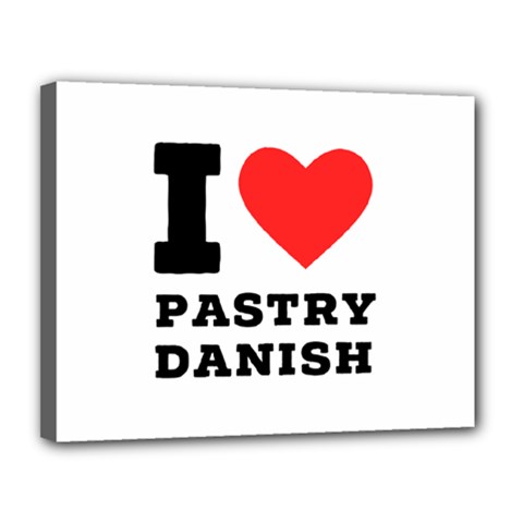 I Love Pastry Danish Canvas 14  X 11  (stretched) by ilovewhateva