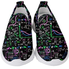 Math-linear-mathematics-education-circle-background Kids  Slip On Sneakers by Salman4z
