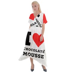 I Love Chocolate Mousse Cross Front Sharkbite Hem Maxi Dress by ilovewhateva