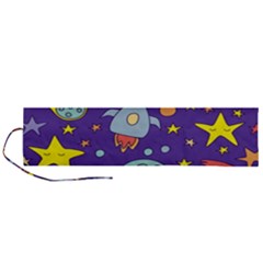 Card-with-lovely-planets Roll Up Canvas Pencil Holder (l) by Salman4z
