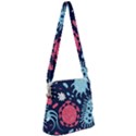 Seamless-pattern-microbes-virus-vector-illustration Zipper Messenger Bag View1
