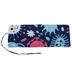 Seamless-pattern-microbes-virus-vector-illustration Roll Up Canvas Pencil Holder (s) by Salman4z