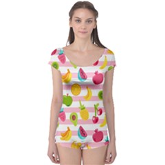 Tropical-fruits-berries-seamless-pattern Boyleg Leotard  by Salman4z
