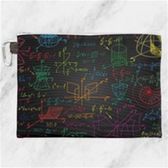 Mathematical-colorful-formulas-drawn-by-hand-black-chalkboard Canvas Cosmetic Bag (xxl) by Salman4z