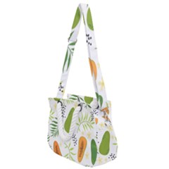 Seamless-tropical-pattern-with-papaya Rope Handles Shoulder Strap Bag by Salman4z