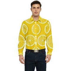 Lemon-fruits-slice-seamless-pattern Men s Long Sleeve  Shirt by Salman4z