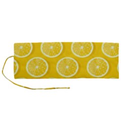 Lemon-fruits-slice-seamless-pattern Roll Up Canvas Pencil Holder (m) by Salman4z