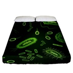 Bacteria-virus-seamless-pattern-inversion Fitted Sheet (queen Size) by Salman4z