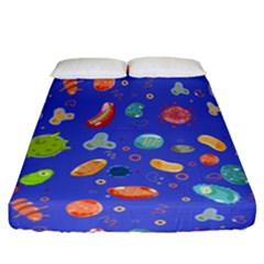 Virus-seamless-pattern Fitted Sheet (california King Size) by Salman4z