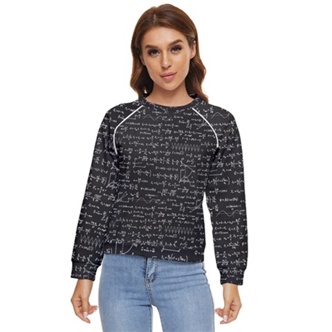 Math-equations-formulas-pattern Women s Long Sleeve Raglan Tee by Salman4z