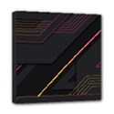 Gradient-geometric-shapes-dark-background Mini Canvas 8  x 8  (Stretched) View1