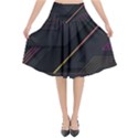 Gradient-geometric-shapes-dark-background Flared Midi Skirt View1