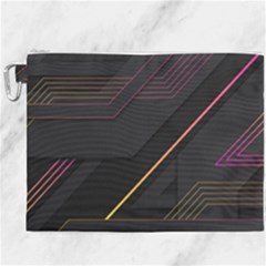Gradient-geometric-shapes-dark-background Canvas Cosmetic Bag (xxxl) by Salman4z