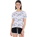 Cute-art-print-pattern Open Back Sport Tee View1