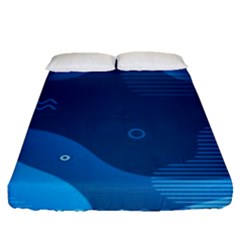 Abstract-classic-blue-background Fitted Sheet (queen Size) by Salman4z